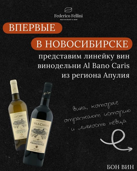 Презентация вин Al Bano Carisi